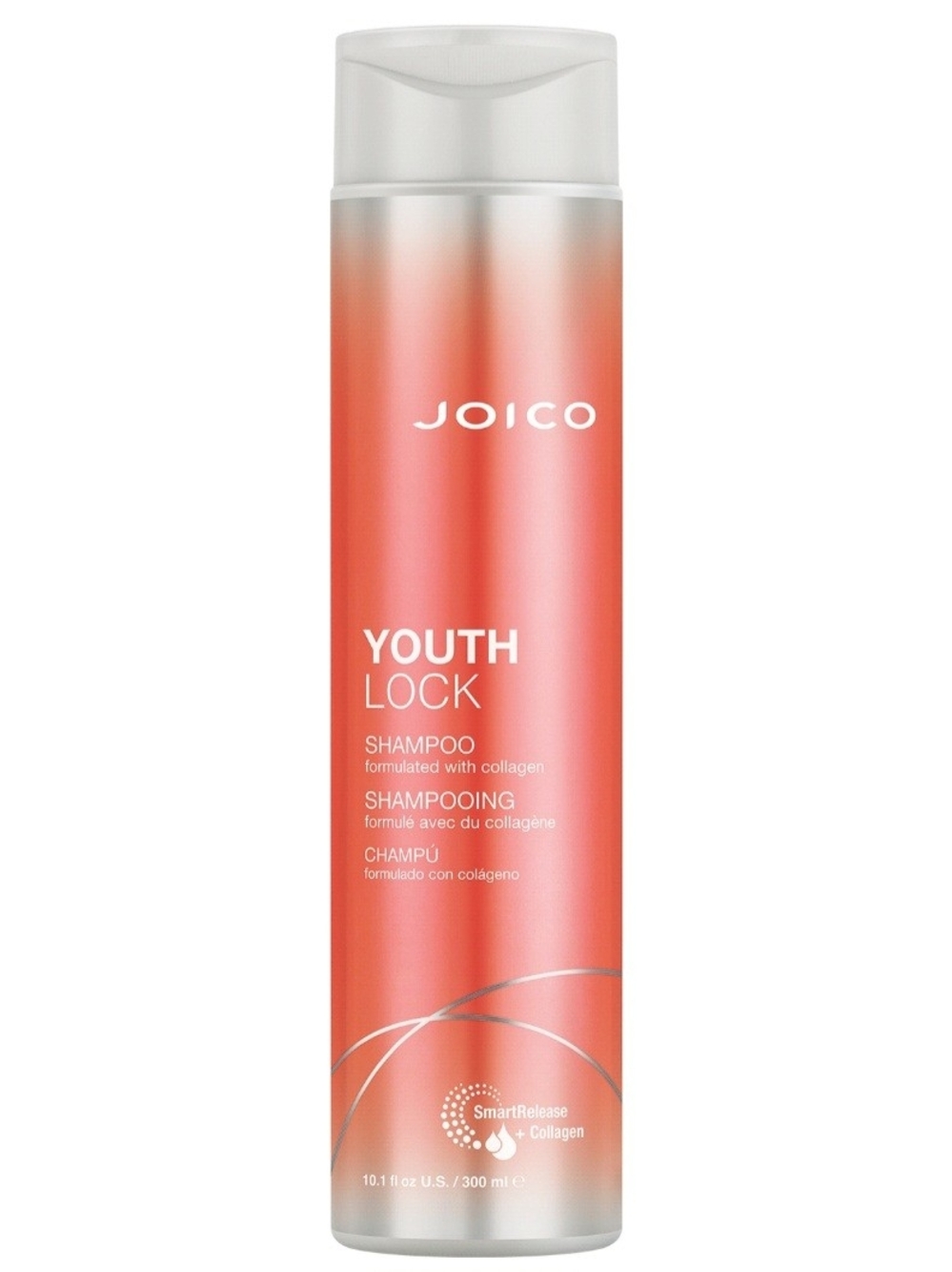 Joico Youth Lock Shampoo - Coral Peach Gradient Bottle